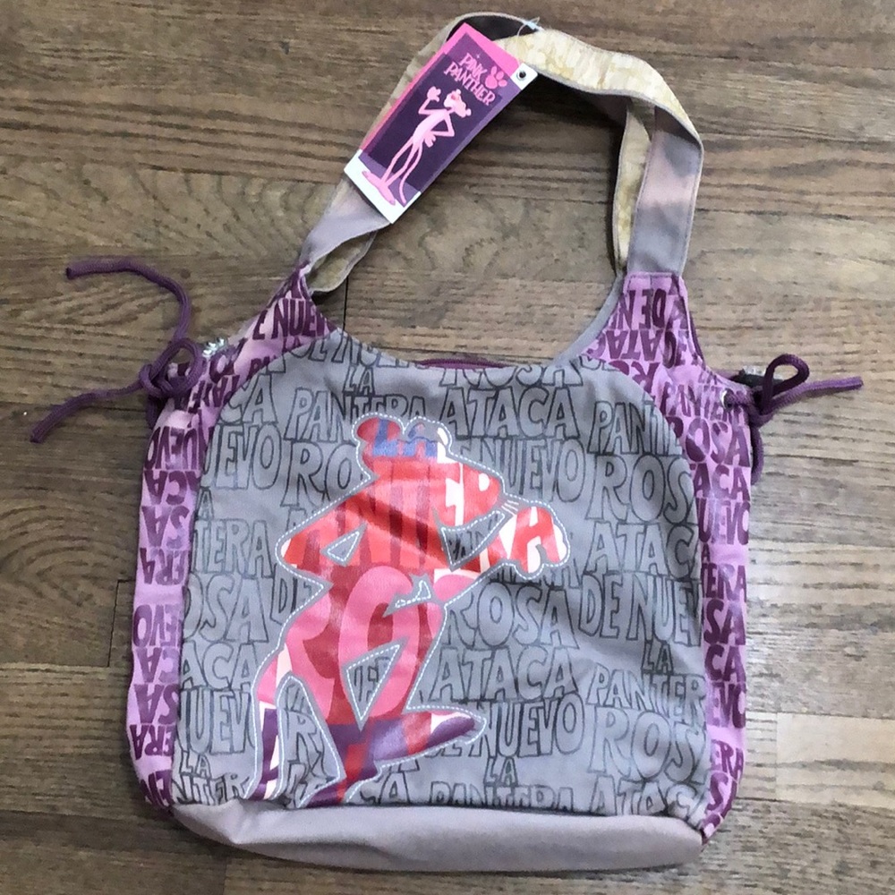 Brand new! Pink Panther shoulder bag w/zip inside